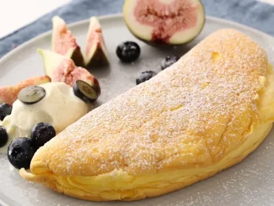 سوفله تخم مرغ پف پفی برای صبحانه ساده وخوشمزه